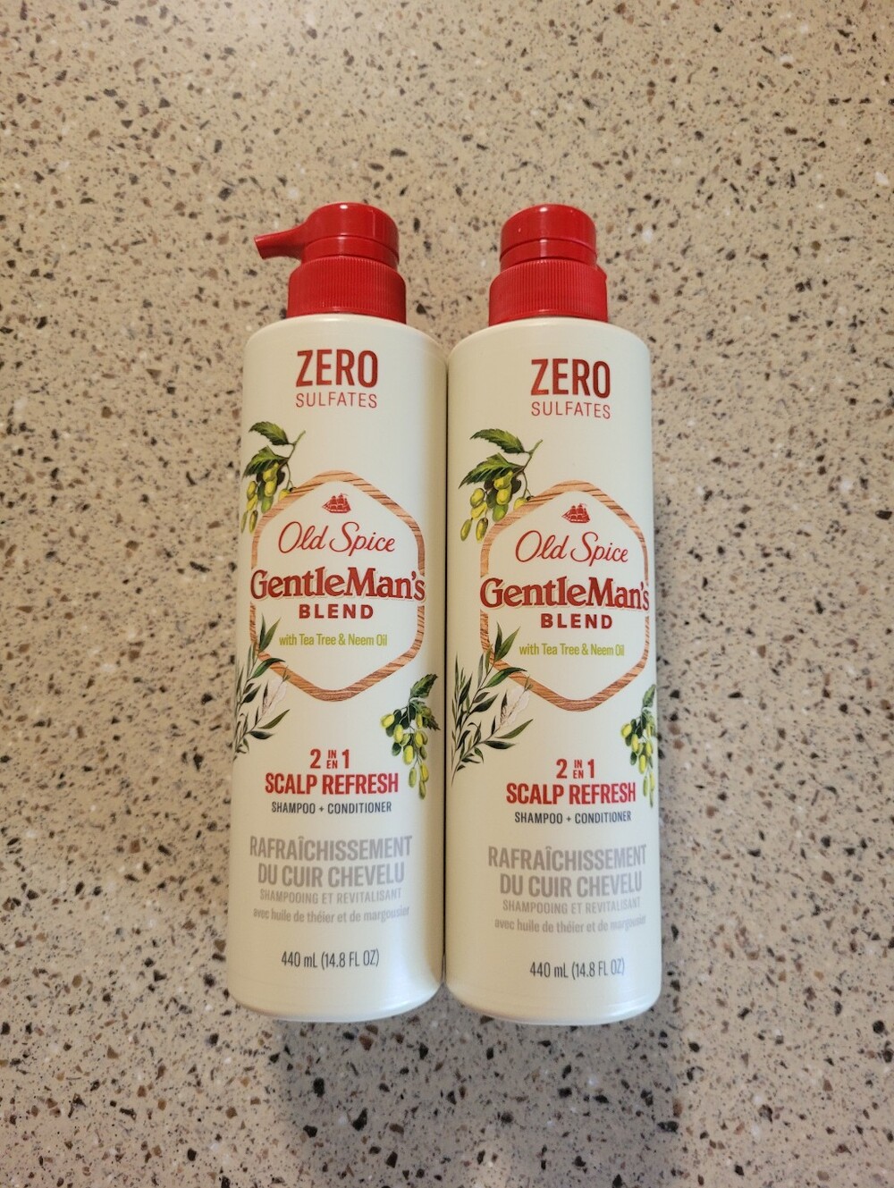 (2) Old Spice Gentleman's Blend Scalp Refresh 2 in 1 Shampoo Conditioner 14.8 oz